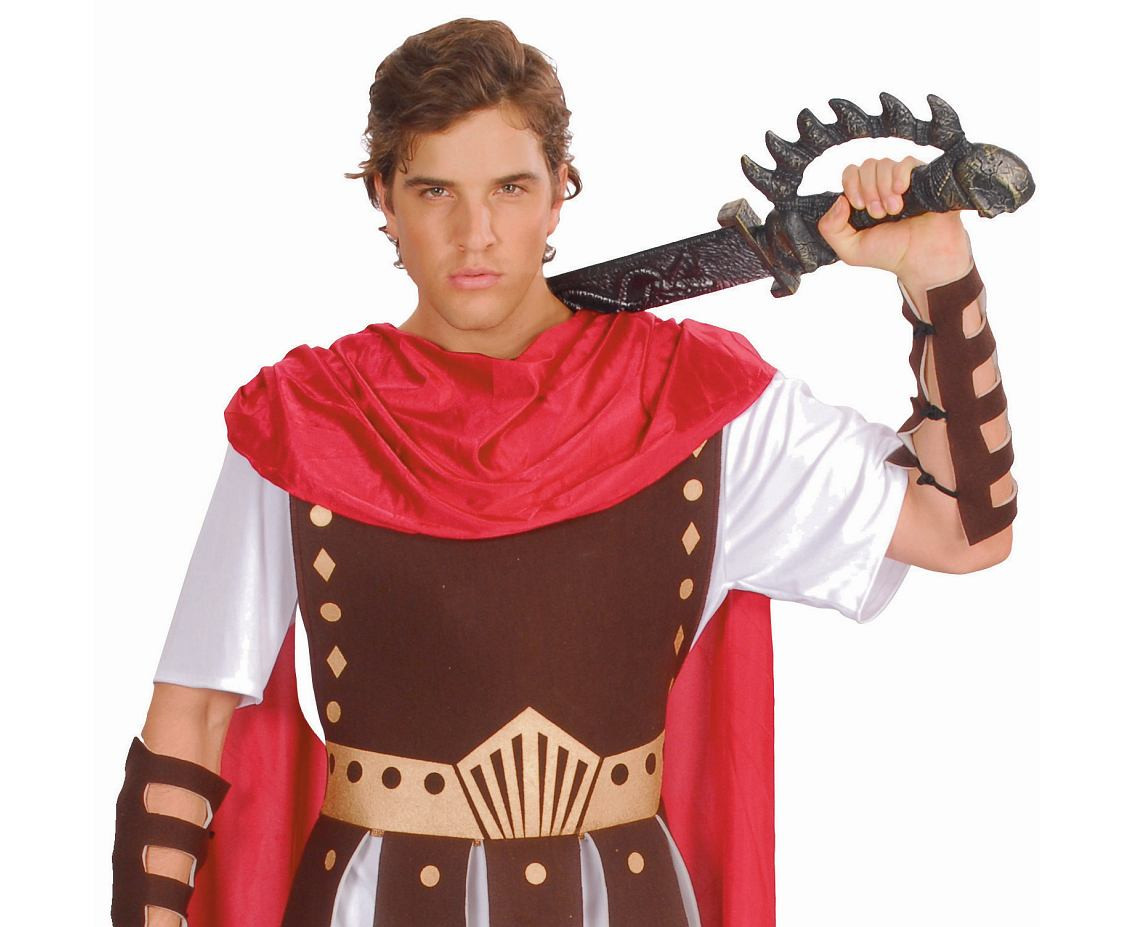 Zestaw dla dorosłych Gladiator (tunika z pancerzem, peleryna, nakładki na ręce i nogi), rozm. 52